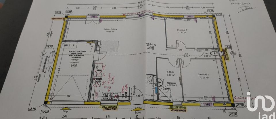 Pavillon 3 pièces de 77 m² à Germignac (17520)