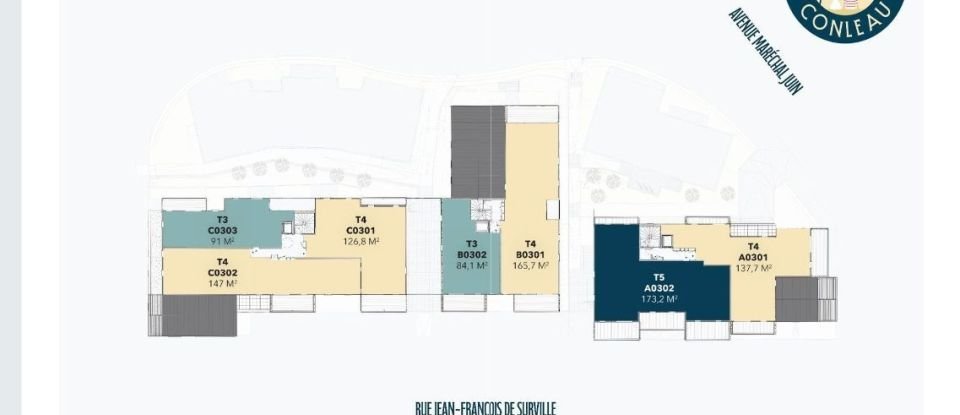 Appartement 6 pièces de 134 m² à Vannes (56000)