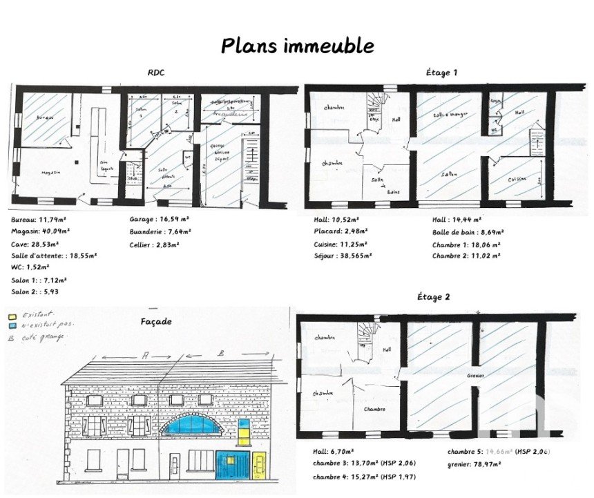 Immeuble de 259 m² à Vaulx-Milieu (38090)