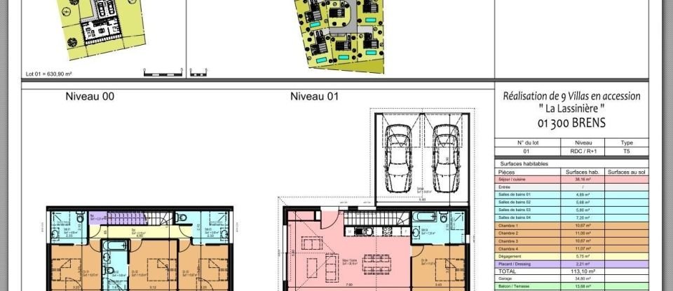 House 5 rooms of 113 m² in Brens (01300)