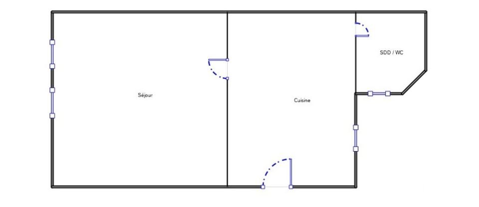 Apartment 2 rooms of 32 m² in Dreux (28100)