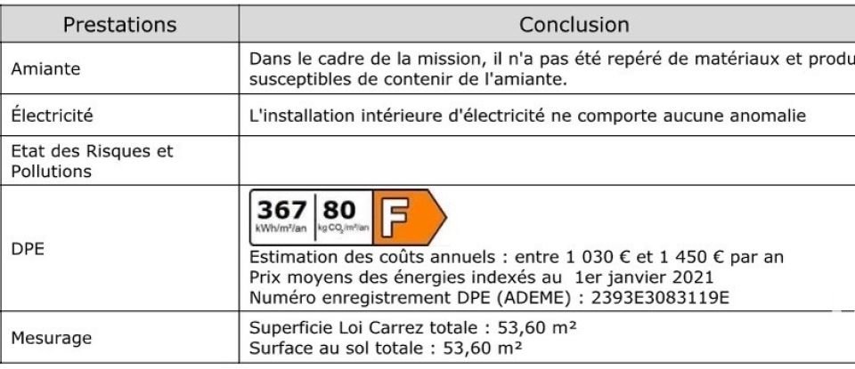 Apartment 3 rooms of 54 m² in Stains (93240)