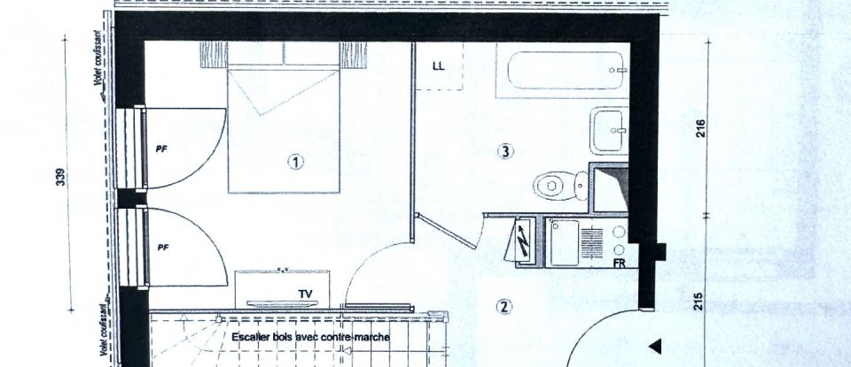 Duplex 3 rooms of 64 m² in Palaiseau (91120)