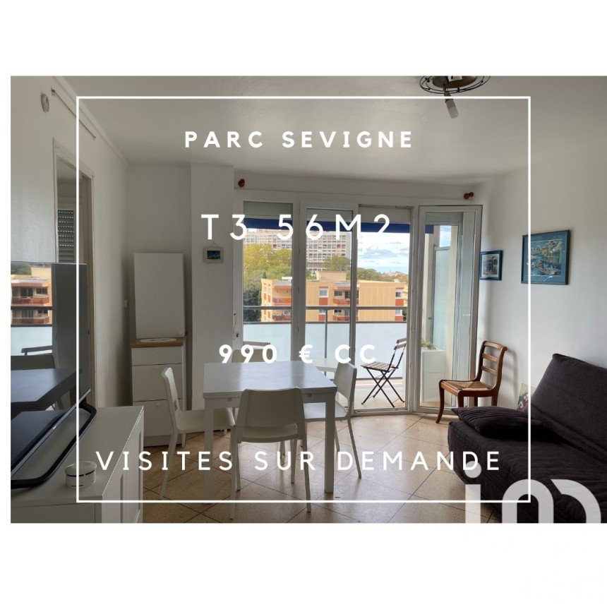 Appartement 3 pièces de 56 m² à Marseille (13009)