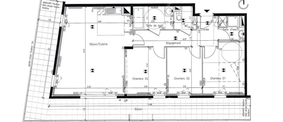 Appartement 4 pièces de 83 m² à Bagneux (92220)