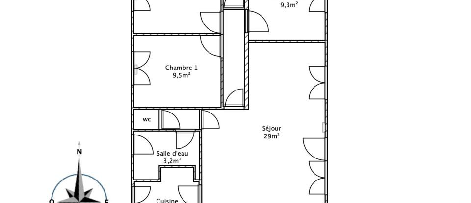 Appartement 4 pièces de 76 m² à Rueil-Malmaison (92500)