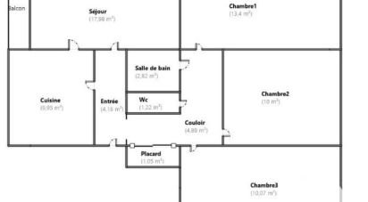 Appartement 5 pièces de 76 m² à Rennes (35200)