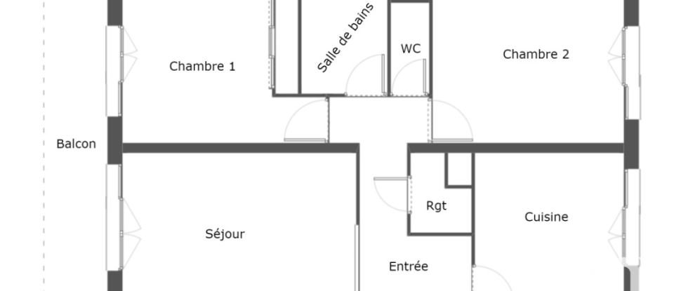 Apartment 3 rooms of 61 m² in Clermont-Ferrand (63100)