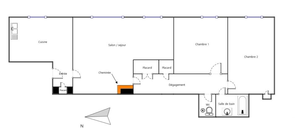 Appartement 4 pièces de 70 m² à Saint-Denis (93200)