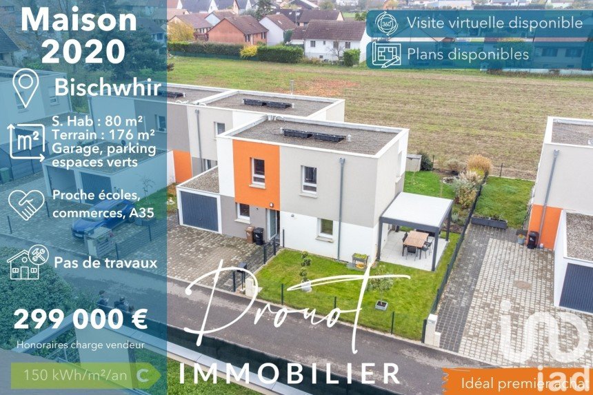 Maison 4 pièces de 80 m² à Bischwihr (68320)