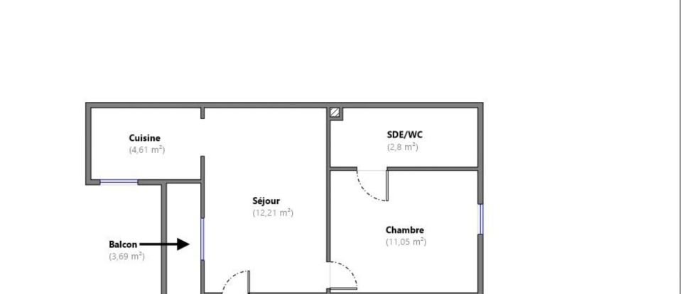 Appartement 2 pièces de 31 m² à Thorigny-sur-Marne (77400)