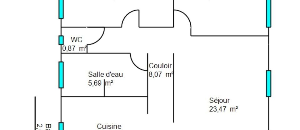 Appartement 3 pièces de 75 m² à Lyon (69009)