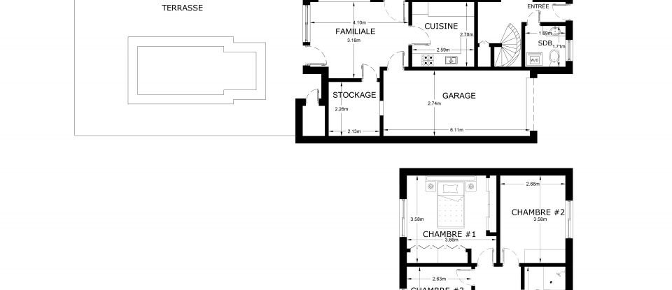 Maison traditionnelle 4 pièces de 92 m² à Marseille (13013)