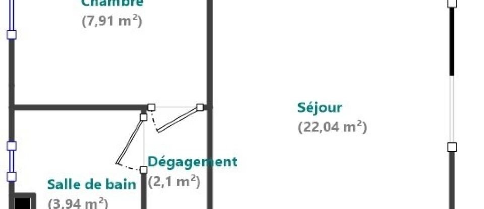 Appartement 2 pièces de 47 m² à Paris (75013)