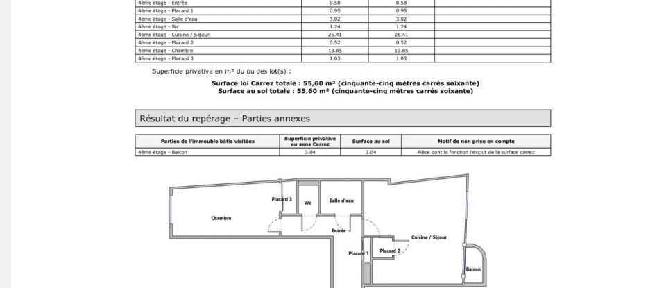 Appartement 2 pièces de 56 m² à Sannois (95110)