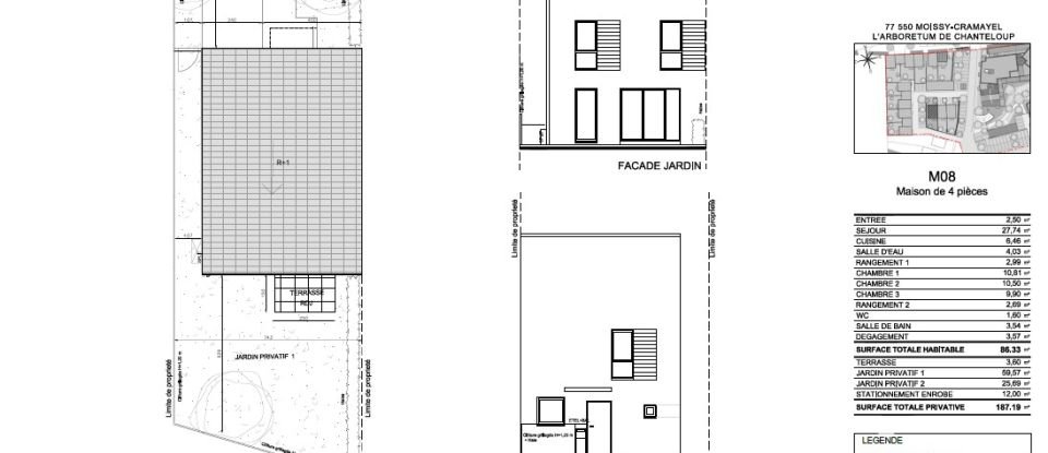 Maison 4 pièces de 86 m² à Moissy-Cramayel (77550)