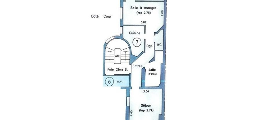 Appartement 2 pièces de 47 m² à Paris (75015)