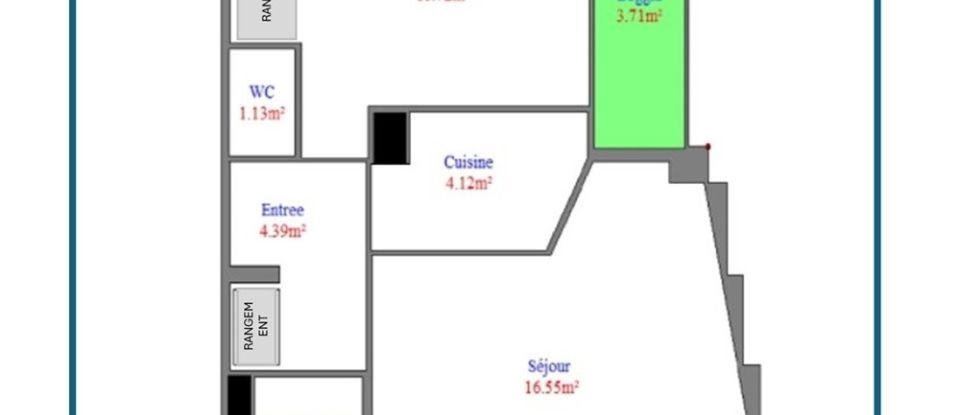 Appartement 2 pièces de 40 m² à Paris (75014)