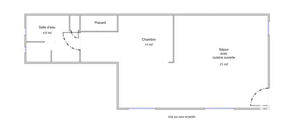 Appartement 2 pièces de 40 m² à Paris (75018)