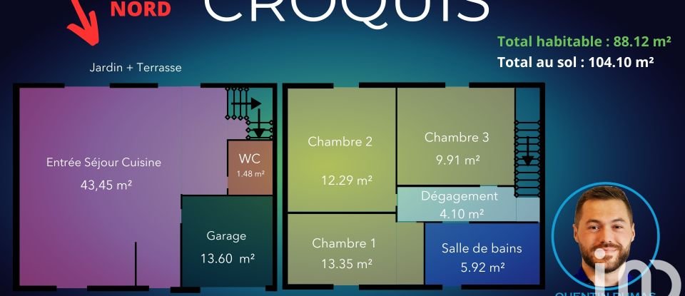 Maison 4 pièces de 88 m² à Saint-Martin-de-Seignanx (40390)