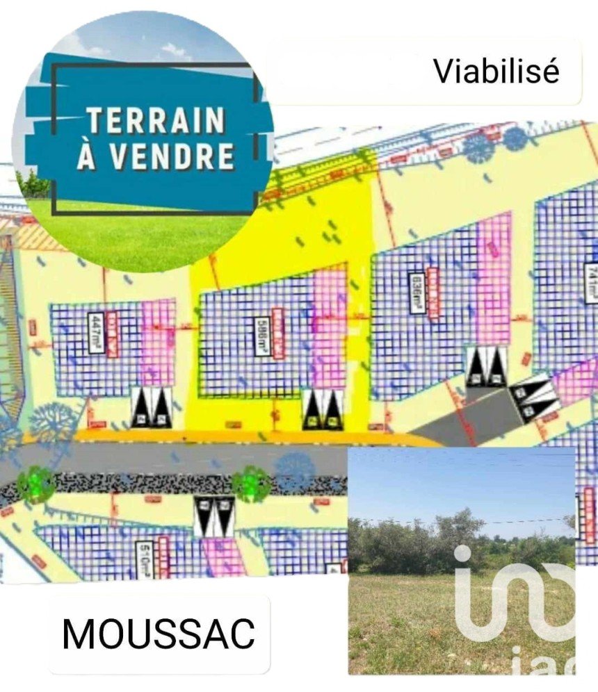 Land of 586 m² in Moussac (30190)