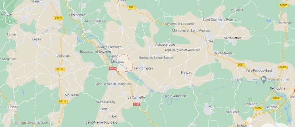 Land of 586 m² in Moussac (30190)