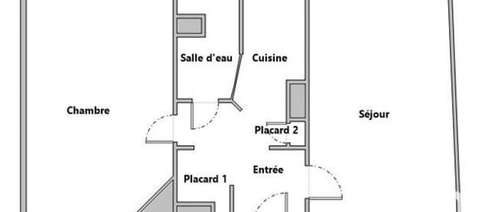 Appartement 2 pièces de 34 m² à Paris (75018)