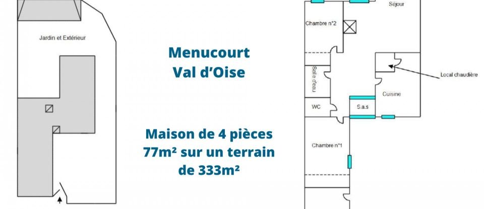 Maison 4 pièces de 77 m² à Menucourt (95180)