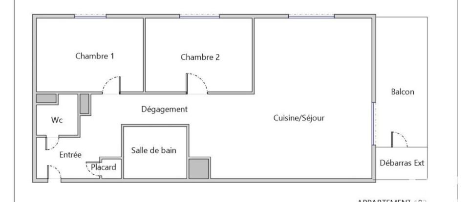 Appartement 3 pièces de 59 m² à Metz (57000)