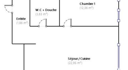 Appartement 2 pièces de 41 m² à Toulon (83000)