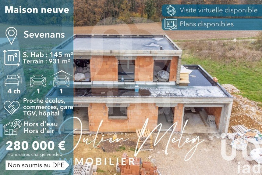 Maison d’architecte 6 pièces de 145 m² à Sevenans (90400)