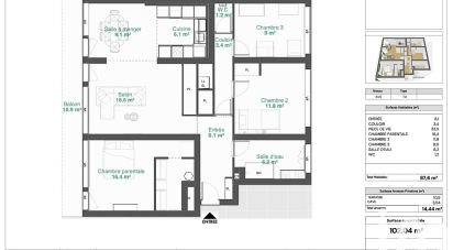 Appartement 4 pièces de 88 m² à La Roche-sur-Yon (85000)