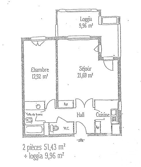 Appartement 2 pièces de 61 m² à Aix-en-Provence (13100)