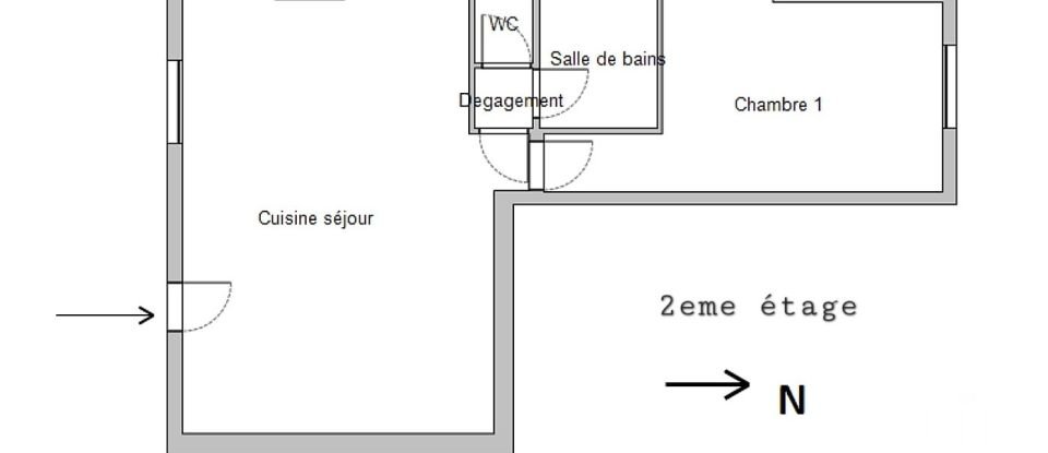 Apartment 2 rooms of 46 m² in Saint-Étienne (42000)