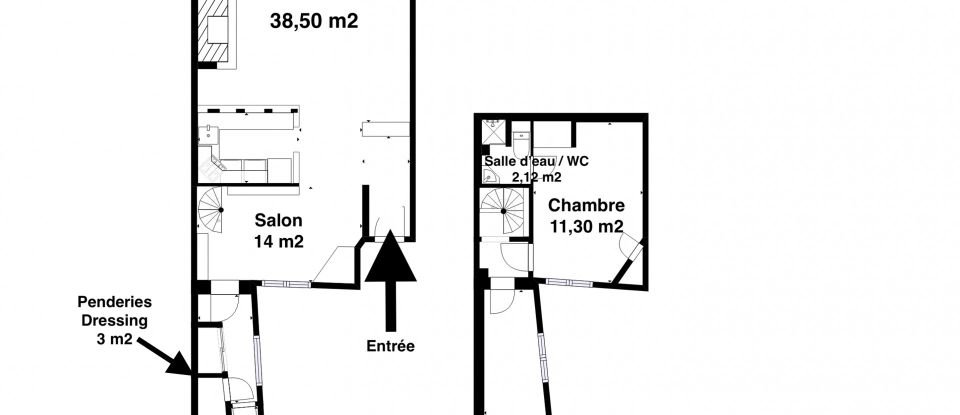 Appartement 4 pièces de 90 m² à Paris (75003)