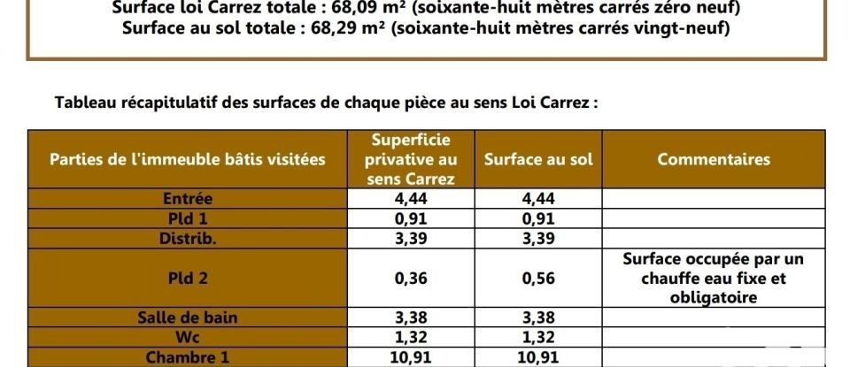 Appartement 3 pièces de 68 m² à Lyon (69008)