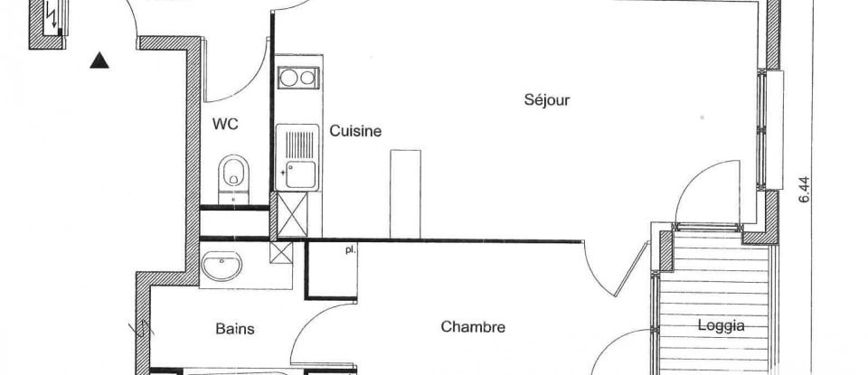 Apartment 2 rooms of 45 m² in Romainville (93230)