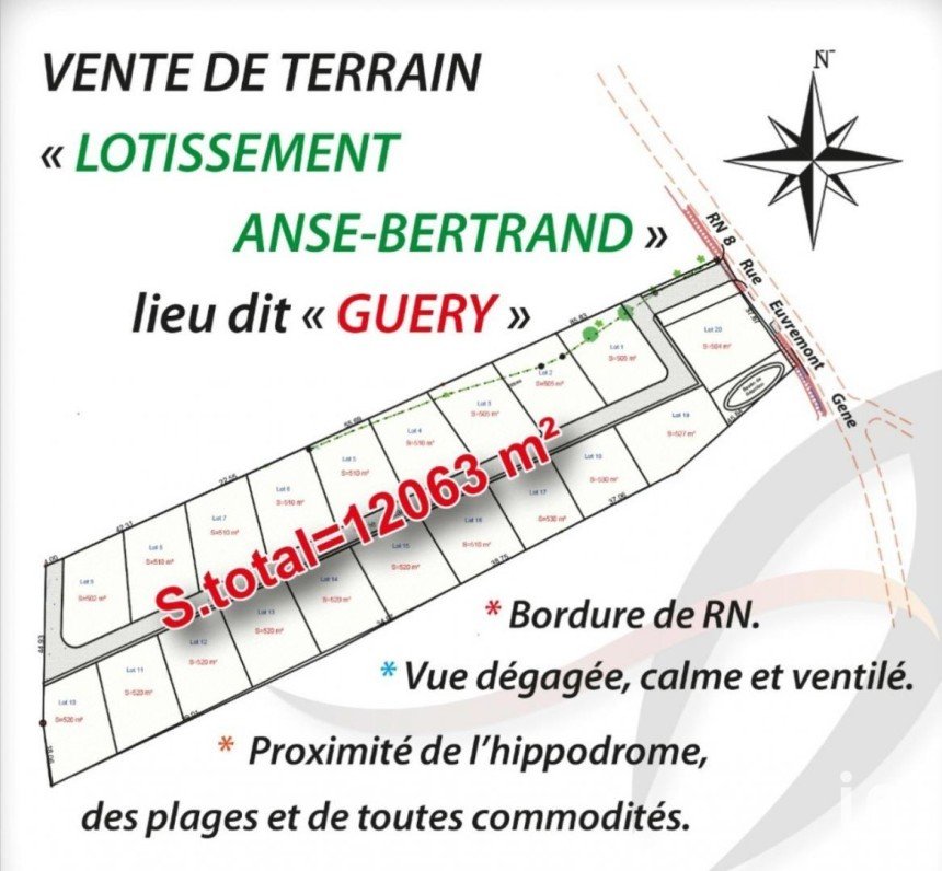 Land of 500 m² in Anse-Bertrand (97121)