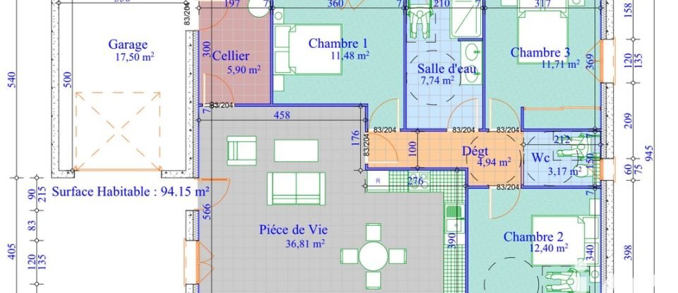 House 5 rooms of 94 m² in Le Grand-Serre (26530)