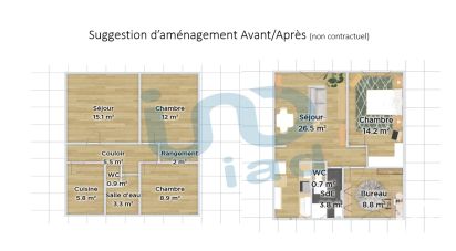 Appartement 3 pièces de 55 m² à Corbas (69960)