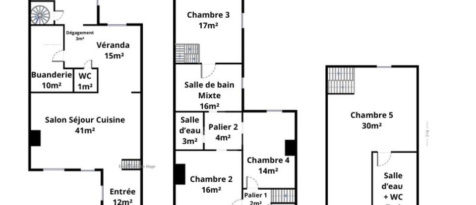 Maison 7 pièces de 200 m² à La Ville-du-Bois (91620)