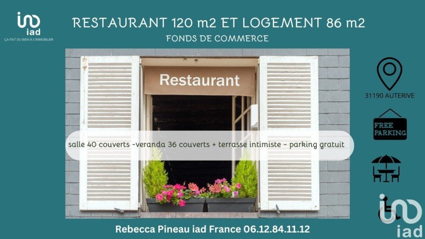 Restaurant de 120 m² à Auterive (31190)