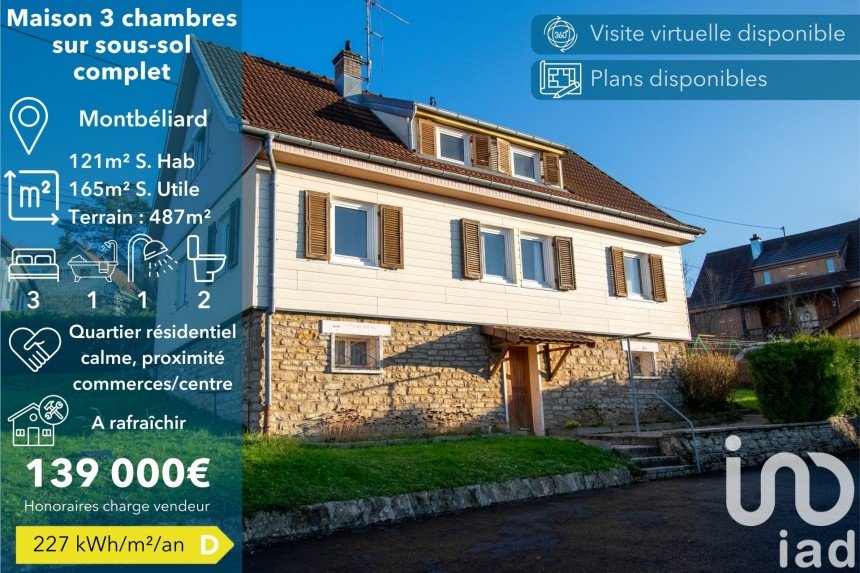 Maison 7 pièces de 121 m² à Montbéliard (25200)