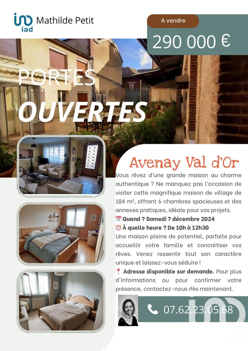 Maison de village 7 pièces de 184 m² à Avenay-Val-d'Or (51160)