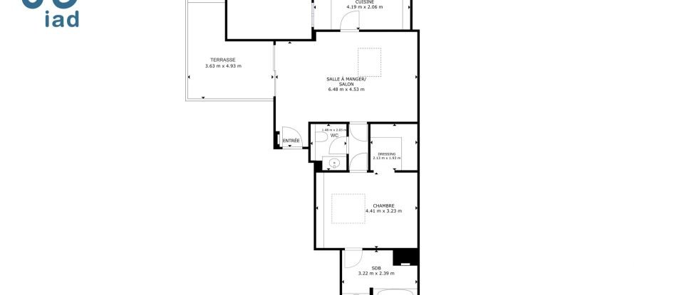 Appartement 2 pièces de 68 m² à Paris (75008)