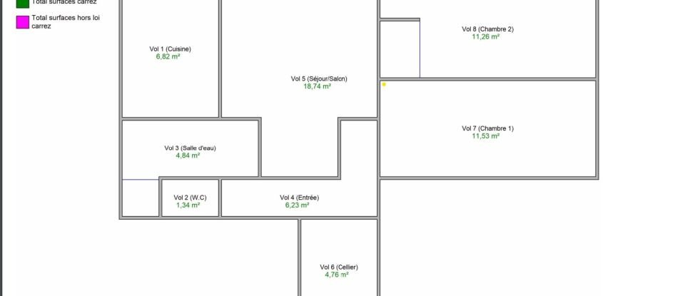 Appartement 3 pièces de 66 m² à Marseille (13002)