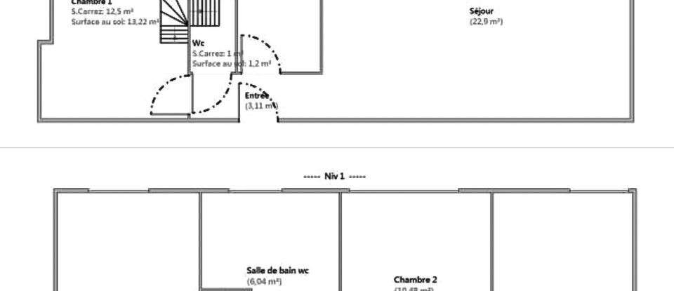 Duplex 5 rooms of 90 m² in Issy-les-Moulineaux (92130)