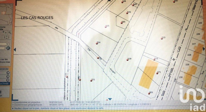 Land of 1,715 m² in Longueville (77650)