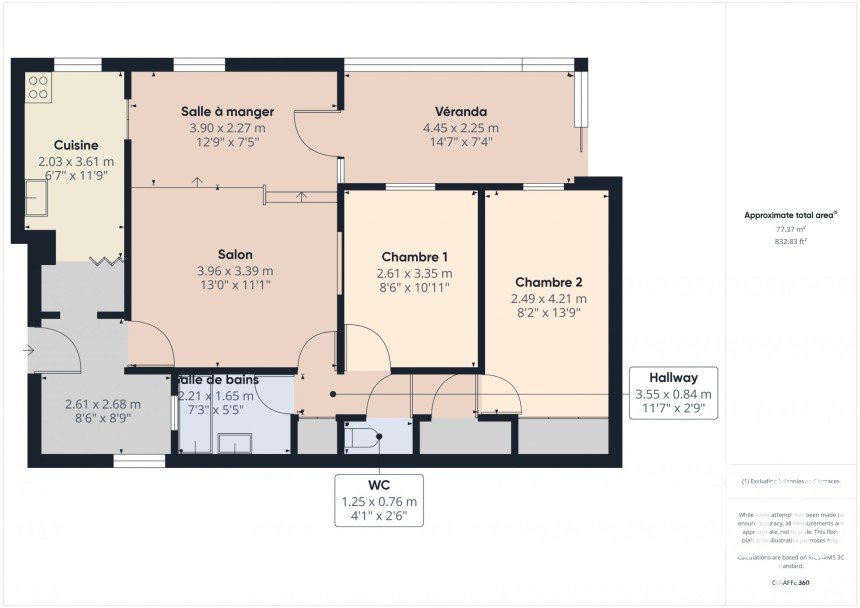 Appartement 3 pièces de 67 m² à Évry (91000)