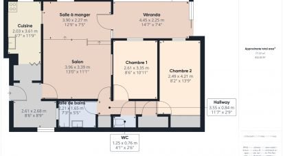 Apartment 3 rooms of 67 m² in Évry (91000)